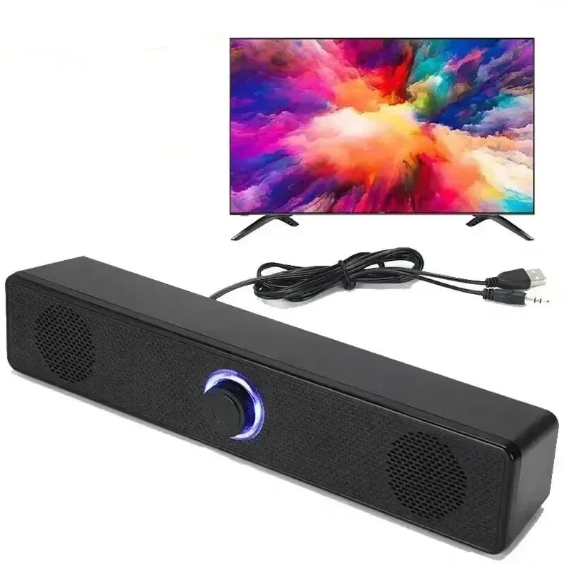 Barre de son sans fil Bluetooth et filaire pour PC…